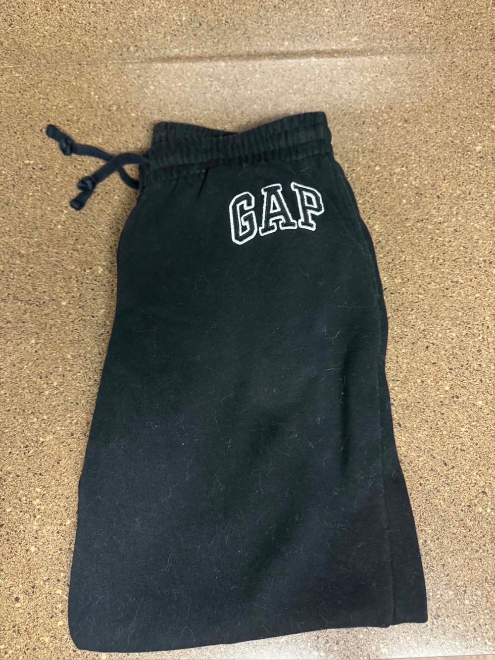 GAP Black Adult Medium Drawstring Sweatpants with White Logo